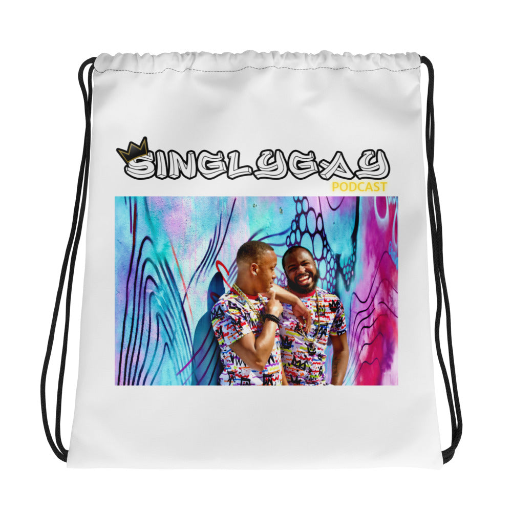 Singly Gay Drawstring bag
