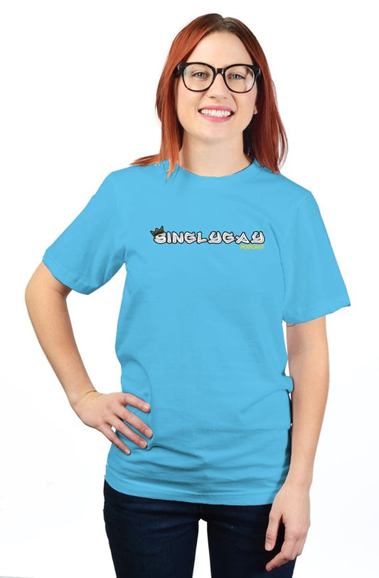 Singly Gay Turquoise Unisex Tee
