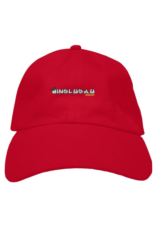 Singly Gay Premium Red Dad Hat